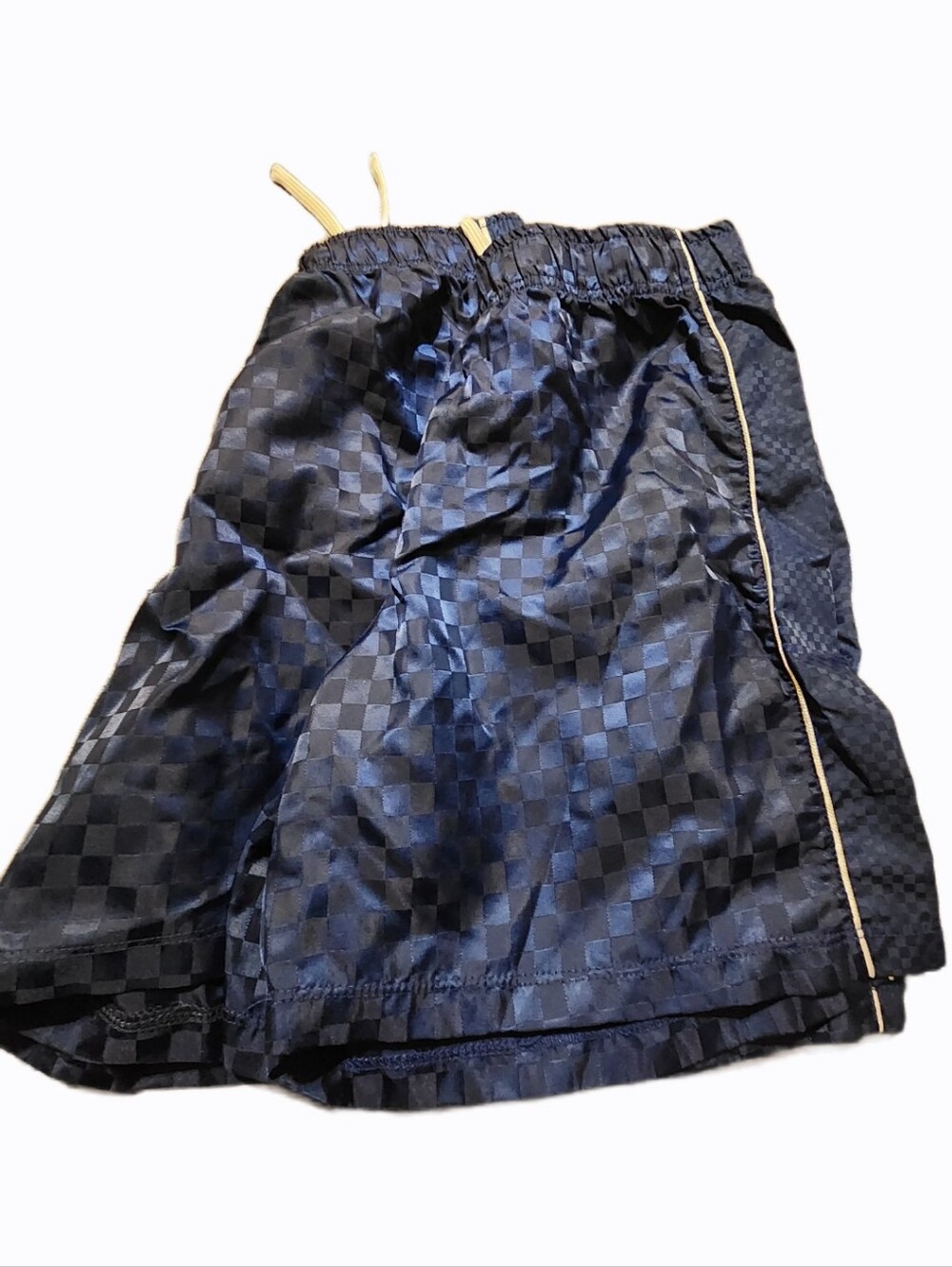 DSG Boys Youth Blue Checkered Nylon Athletic Shorts Lot of 2 Size Large 14-16